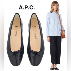 APC Porselli Ballet Flats - black patent - size 36